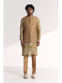 STUDIO BAGECHAA - Multi-Color Tissue Embroidered Kurta with Pant and Jacket