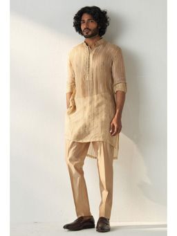 STUDIO BAGECHAA - Beige Georgette Woven Kurta with Pant