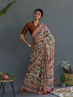 Suta - Multicolour Floral Printed Pure Cotton Saree
