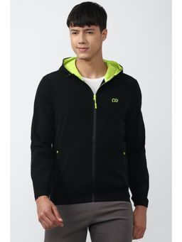 Peter England - Men Black Solid Casual Jacket