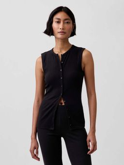 GAP - Black Slim Fit Round Neck Top