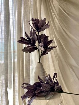 Mason Home - Artificial Magnolia Flower Stem - Lavender Ombre (One Stem)