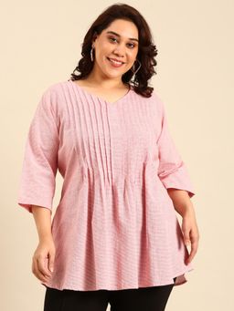 THE PINK MOON - Cotton Checked Tunic