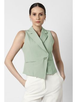 Van Heusen - Women Green Solid Waist Coat