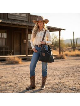 PARTIQ - One-Shoulder American Handbag (M) - Black