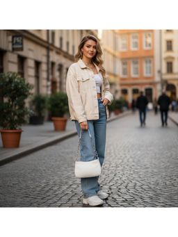 PARTIQ - Underarm Baguette Handbag (S) - White