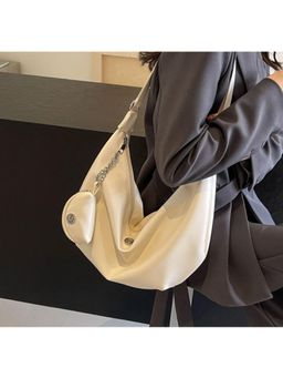 PARTIQ - All-Match Net Celebrity Dumpling Handbag (M) - Off White