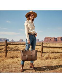 PARTIQ - Casual Extra Niche Versatile Handheld Handbag - Brown