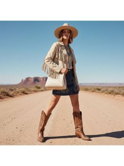 PARTIQ - Womens Light Luxury Hand-Held Large Capacity Chain Parachute Handbag - White (S)