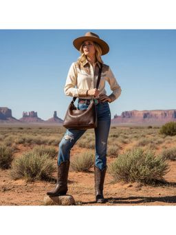 PARTIQ - Niche Retro Large Capacity Handbag - Brown