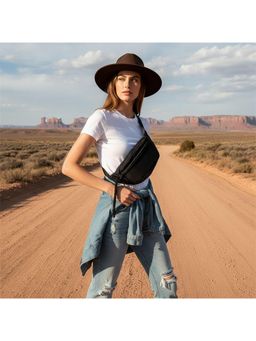 PARTIQ - Style Trendy Sports Chest Niche Versatile Waist Belt Bag - Black (S)