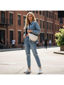 PARTIQ - Style Trendy Sports Chest Niche Versatile Waist Belt Bag - White (S)