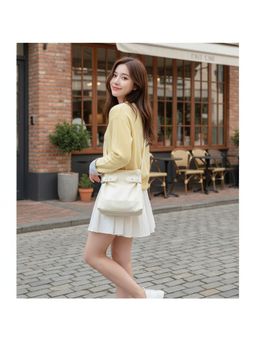 PARTIQ - Simple Womens Fashion Casual Versatile Hand Sling Bag - White