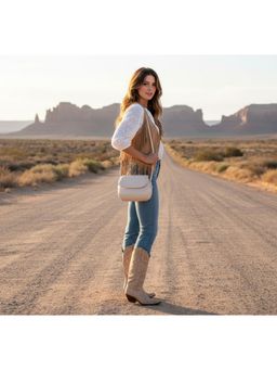 PARTIQ - Casual Womens Style Trendy Versatile Fashionable Eggshell Sling Bag - Beige (S)