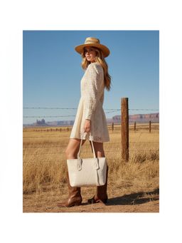 PARTIQ - Korean Style Casual All-Match Handbag - Off White