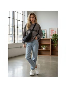 PARTIQ - Womens Canvas Office Worker Commuting Crossbody Bag - Black