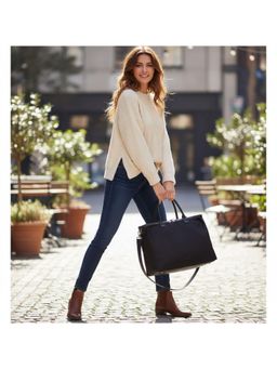 PARTIQ - Casual Student To Work One-Shoulder Handbag - Black