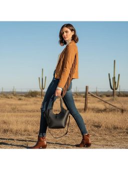 PARTIQ - Womens Versatile Casual Foreign Mini Bucket Style Handbag - Black (M)