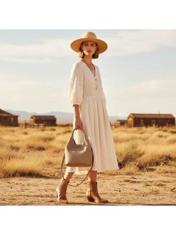 PARTIQ - Middle-Aged Mother Commuter Womens Shoulder Handbag - khaki (M)