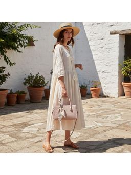 PARTIQ - Retro Light Luxury Versatile Large Capacity French Style Handbag - Pink (S)