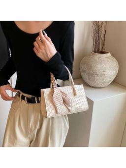 PARTIQ - Retro Light Luxury Versatile Large Capacity French Style Handbag - White (S)