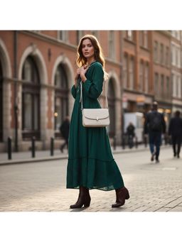 PARTIQ - Versatile Women Light Luxury Fashion Genuine Cowhide Sling Bag - Off White (S)