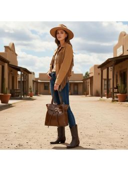 PARTIQ - Spring Large Capacity Versatile Underarm Feeling Commuter Handbag - Brown