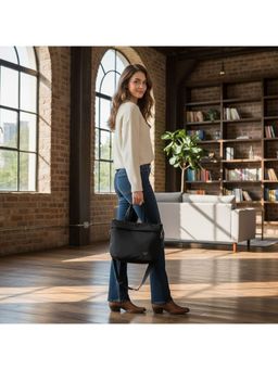 PARTIQ - Fashion Casual Commuting Handbag - Black