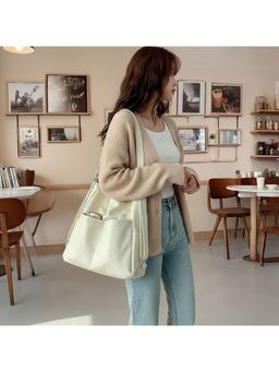 PARTIQ - Korean Commuting Versatile Fashion Dirt-Resistant Trendy Multi-Purpose Handbag - White