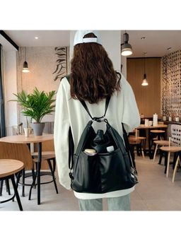 PARTIQ - Korean Commuting Versatile Fashion Dirt-Resistant Trendy Multi-Purpose Handbag - Black