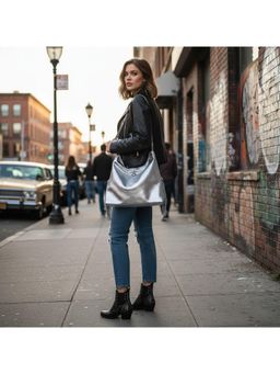 PARTIQ - Korean Fashion Womens Chain Underarm Leisure Multifunctional Handbag - Silver