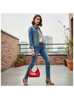 PARTIQ - French Niche Light Luxury Leather Women'S Retro Versatile Women Bags- Red