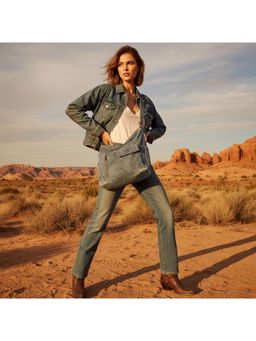 PARTIQ - Style Denim Womens Large Capacity Multi-Purpose Handbag - Blue