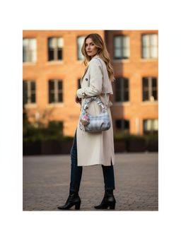 PARTIQ - Pleated Hand Female Plaid Style Single Shoulder Fashionable Versatile Chain Bags - Silver