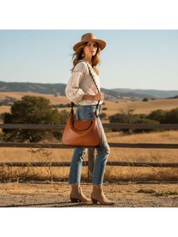 PARTIQ - Fashion Middle-Aged French Style Womens Armpit Versatile Casual Handbag - Yellow