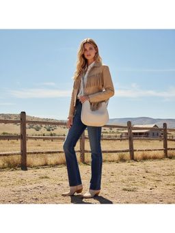 PARTIQ - Retro Bucket Feel Soft Leather Womens Versatile Underarm Casual Handbag - White