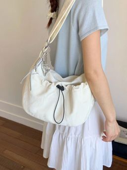 PARTIQ - Casual Niche Design Pleated Handbag - White