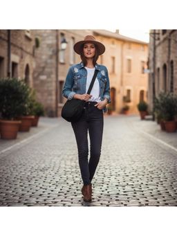 PARTIQ - Style Dumpling Sports Cycling Sling Bag - Black