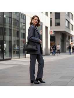 PARTIQ - Korean Womens Niche Underarm Clip Handbag - Black