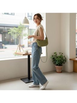 PARTIQ - Lunch Box Bento Hand-Held Armpit Handbag with Detachable Strap (S) - Green