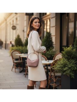 PARTIQ - Lunch Box Bento Hand-Held Armpit Handbag with Detachable Strap (S) - Nude