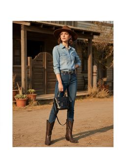 PARTIQ - Casual Commuting Women Texture Shoulder Handbag With Detachable Strap - Black