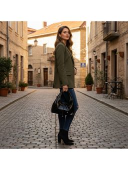 PARTIQ - Bowknot Dumpling Womens Sweet Strap One-Shoulder Korean Handbag With Detachable Strap - Black