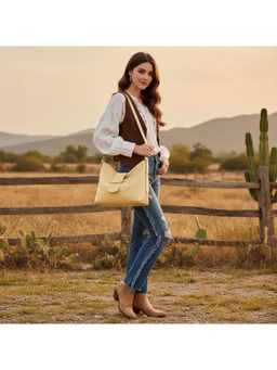 PARTIQ - Dopamine Shoulder Fashionable All-Match Handbag - Yellow