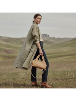 PARTIQ - European & American Fashion Hand For Women Handbag with Detachable Strap - Beige (M)