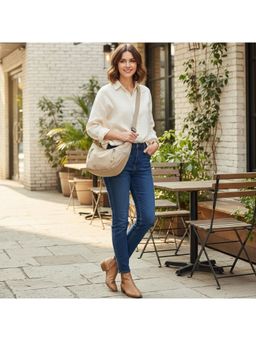 PARTIQ - Fashion Versatile Lightweight Multi-Pocket Womens Handbag - Cream (Xl)