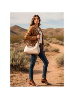 PARTIQ - Niche Armpit Womens Fashionable Foreign Style Casual Handbag - White (M)