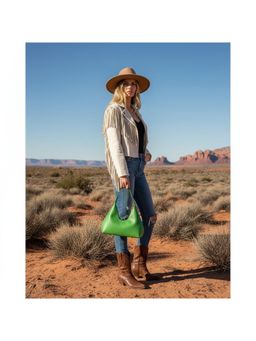 PARTIQ - Niche Armpit Womens Fashionable Foreign Style Casual Handbag - Green (M)