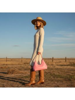 PARTIQ - Niche Armpit Womens Fashionable Foreign Style Casual Handbag - Pink (M)