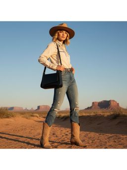 PARTIQ - Hand Versatile Fashionable Casual Armpit One Shoulder Handbag - Black (S)